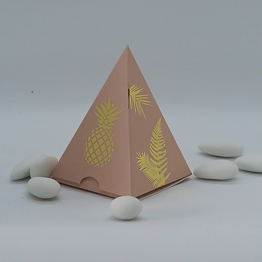 Mini Pyramide Rose Gold - Dragées Amande 44% X 20